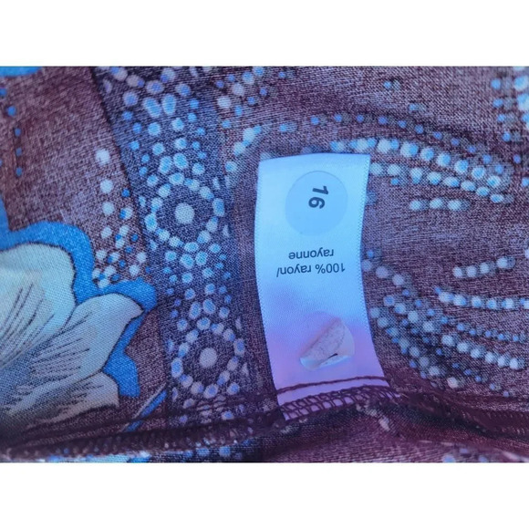 Maurices Women’s Burgundy Floral Sleeveless Rayon Dress – Size Small - Picture 6 of 8